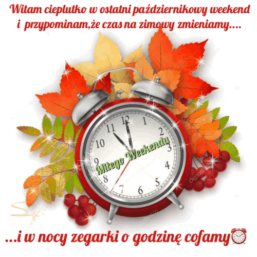 Zegar wita w październiku